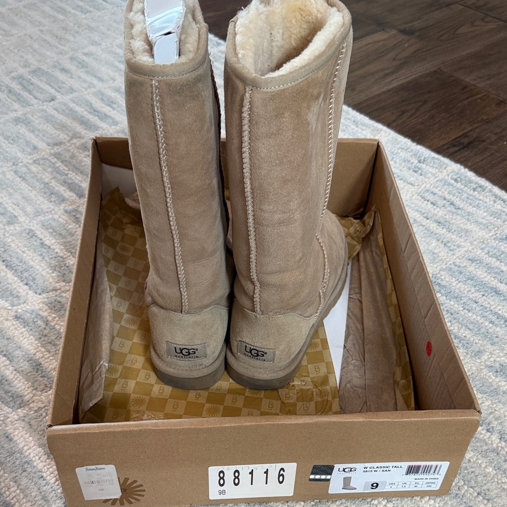 UGG Classic Beige Boots with Plush Lining
